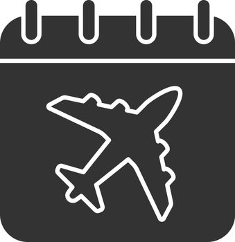 Flight date glyph icon