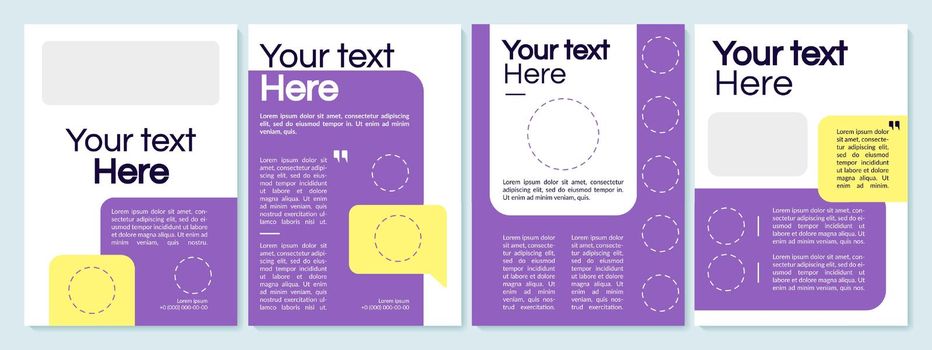 Customizable purple brochure template in modern design