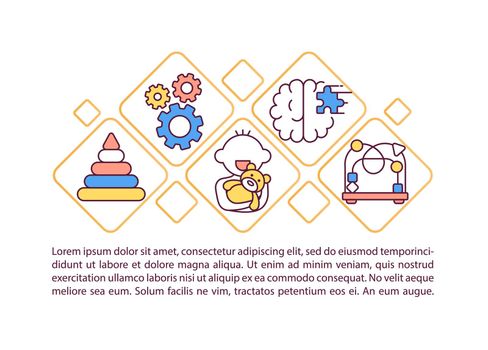Cognitive development in early childhood concept icon with text