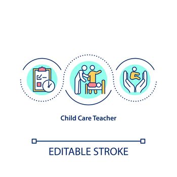 Child care teacher concept icon
