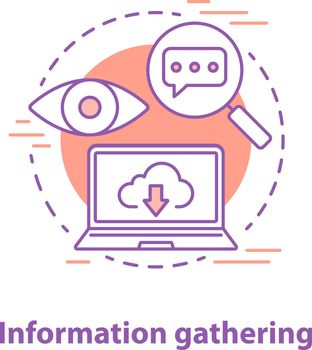 Information gathering concept icon