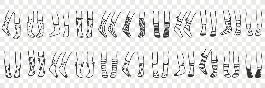 Socks for wearing doodle set