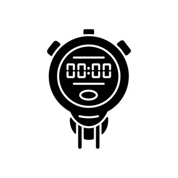 Stopwatch black glyph icon