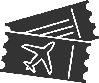 Airplane tickets glyph icon