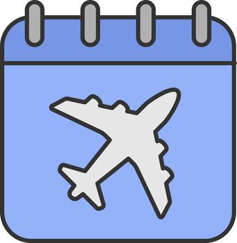 Flight date color icon