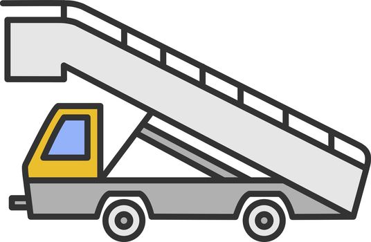 Stair truck color icon