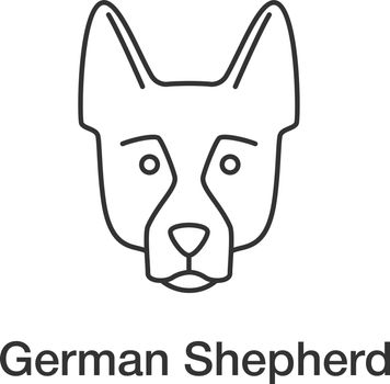 German Shepherd linear icon