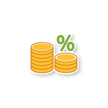 Coin stack with percent patch