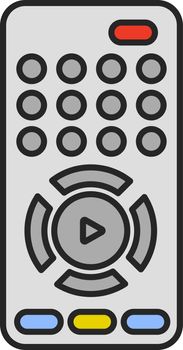 TV remote control color icon