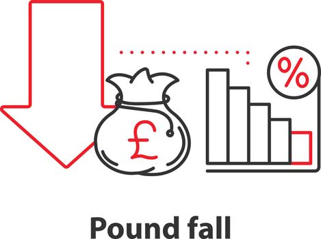Pound fall concept icon