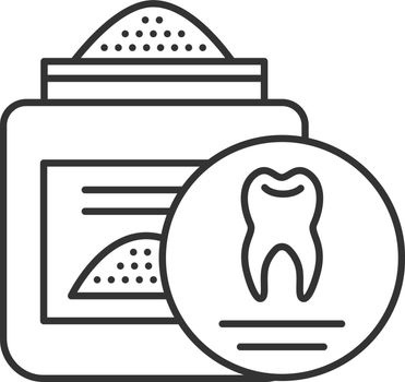 Tooth powder linear icon