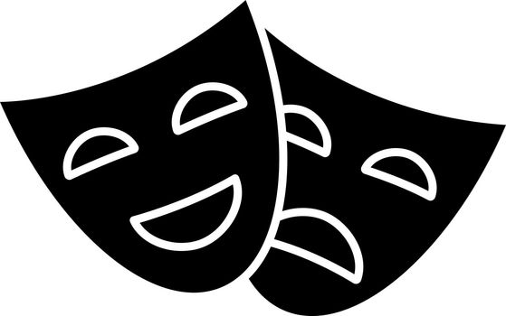 Comedy and tragedy masks glyph icon
