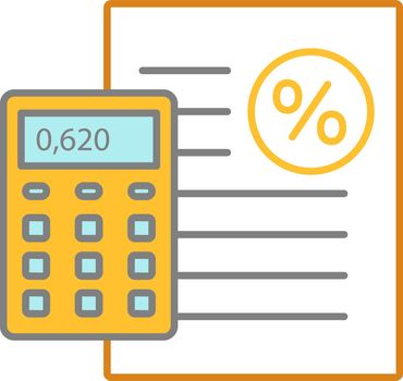 Percentage calculator color icon