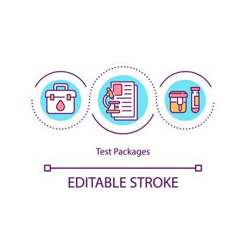 Test packages concept icon