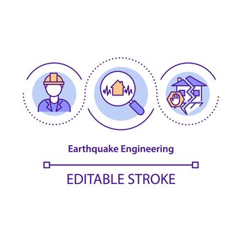 Earthquake engineering concept icon
