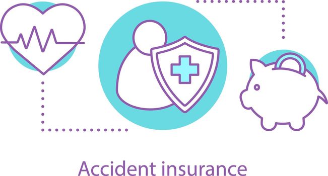 Accident insurance concept icon