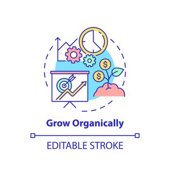 Grow organically concept icon