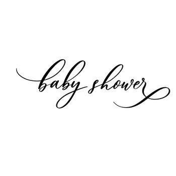 Baby shower inscription for babies clothes and nursery decorations