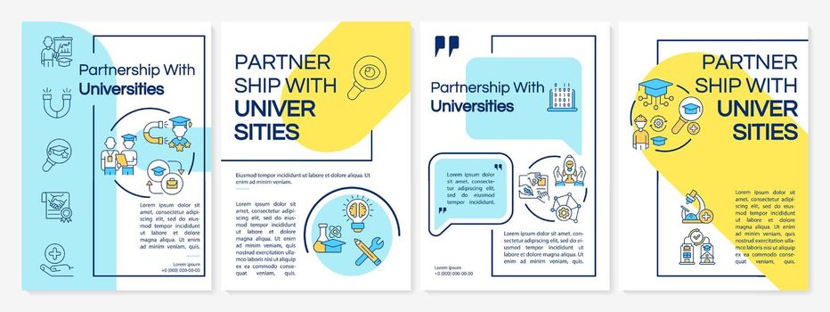 Collaboration with universities brochure template