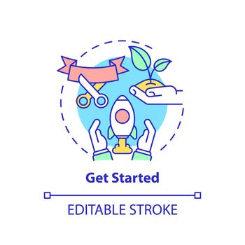 Get started concept icon
