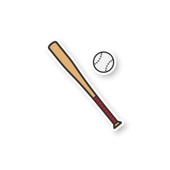 Baseball bat and ball patch