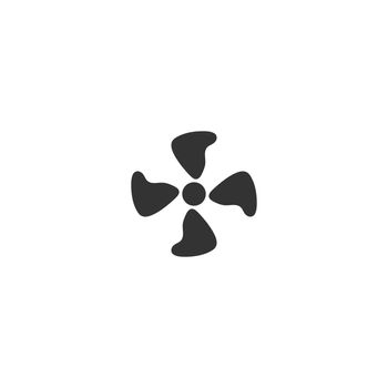 Fan icon logo flat design template