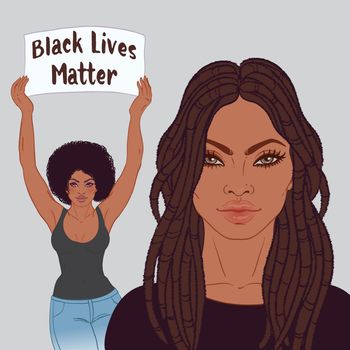 Black Lives Matter. Realistic style vector illustration isolated.