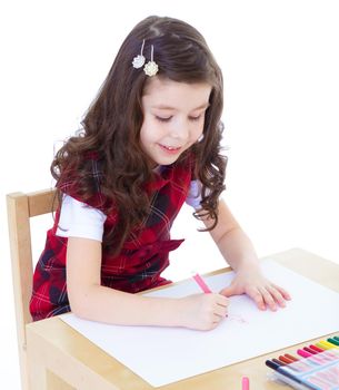 Kids drawing with crayons.