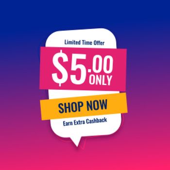 dollar five deals and sale shopping banner design