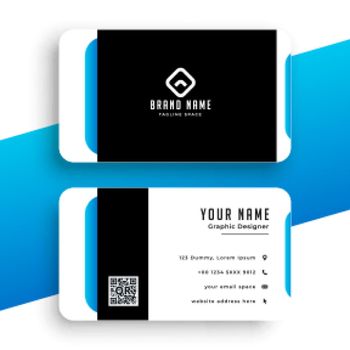 abstract blue visiting card modern template
