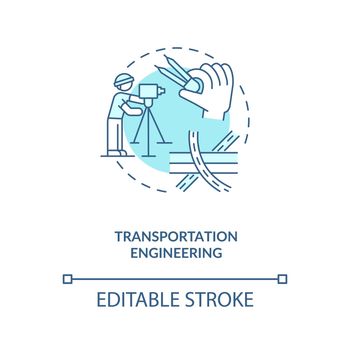 Transportation engineering turquoise concept icon