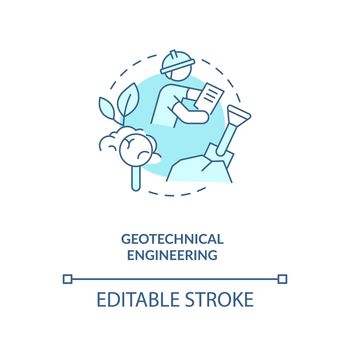 Geotechnical engineering turquoise concept icon