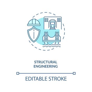 Structural engineering turquoise concept icon