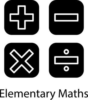 Maths symbols glyph icon