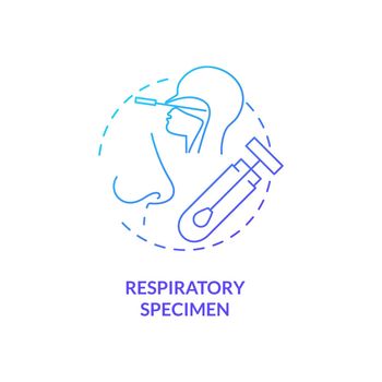 Respiratory specimen concept icon