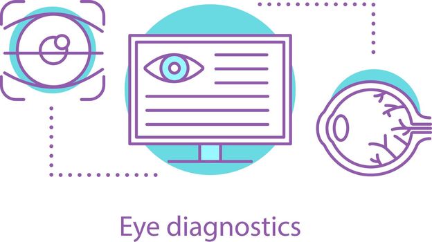Eye diagnostics concept icon