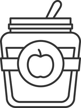 Apple jam jar linear icon