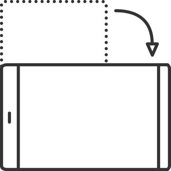 Smartphone screen rotation linear icon