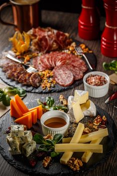 Cold cuts and cheese plate