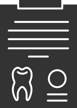 Teeth diagnostic report glyph icon