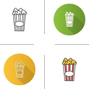 Paper glass with popcorn icon