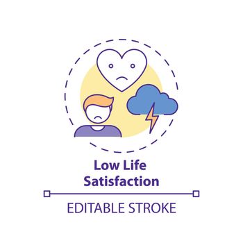 Low life satisfaction concept icon