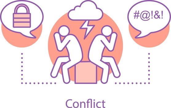 Conflict concept icon
