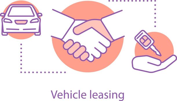 Vehicle leasing concept icon