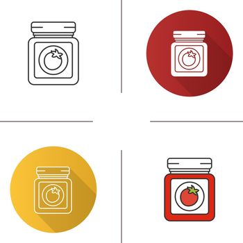 Tomato sauce jar icon