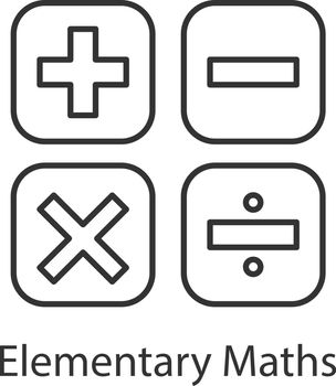 Maths symbols linear icon