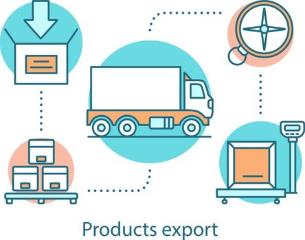Products export concept icon