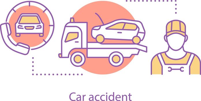 Car accident concept icon