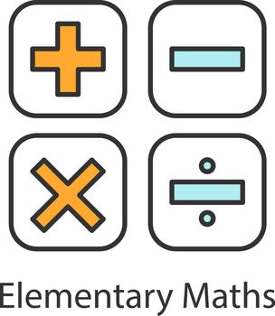 Maths symbols color icon