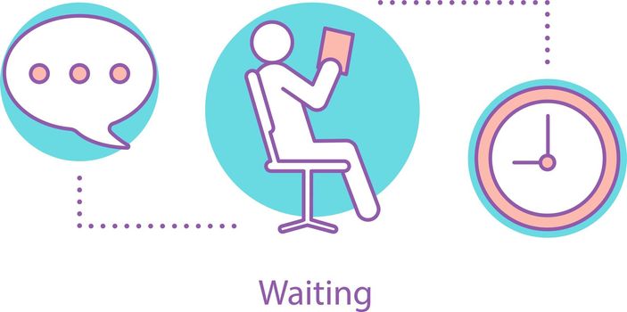 Waiting concept icon